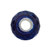 Sterling Silver 15x10mm Blue & Purple Faceted Glass Bead Sterling Silver 15x10mm Blue & Purple Faceted Glass Bead