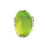 Sterling Silver 15x10mm Green & Yellow Faceted Glass Bead Sterling Silver 15x10mm Green & Yellow Faceted Glass Bead