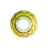 Sterling Silver 15x10mm Green & Yellow Faceted Glass Bead Sterling Silver 15x10mm Green & Yellow Faceted Glass Bead