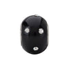 Sterling Silver 12X8mm Glass Jet Bead With Crystal Accents Sterling Silver 12X8mm Glass Jet Bead With Crystal Accents