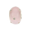 Sterling Silver 12X8mm Glass Rose Bead With Crystal Accents Sterling Silver 12X8mm Glass Rose Bead With Crystal Accents
