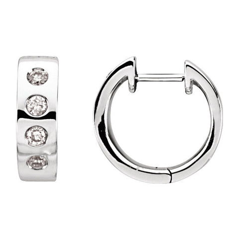 14k White Gold & Rhodium Plated 1/3 CTW Diamond Earrings 14k White Gold & Rhodium Plated 1/3 CTW Diamond Earrings