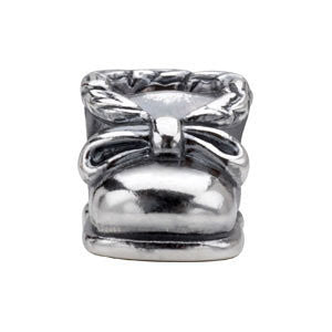 Sterling Silver 8.2x7.9mm Baby Shoe Bead Sterling Silver 8.2x7.9mm Baby Shoe Bead