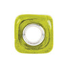 Sterling Silver 12x12mm Yellow Square Glass Bead Sterling Silver 12x12mm Yellow Square Glass Bead