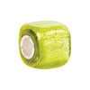 Sterling Silver 12x12mm Yellow Square Glass Bead Sterling Silver 12x12mm Yellow Square Glass Bead