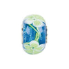 Sterling Silver 15x10mm Blue with Green Flower Glass Bead Sterling Silver 15x10mm Blue with Green Flower Glass Bead