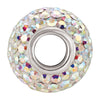 Sterling Silver 12x8mm Crystal Aurora Borealis Pavé Bead Sterling Silver 12x8mm Crystal Aurora Borealis Pavé Bead