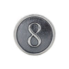 10.60 mm Kera Numeral '8' Cylinder Bead in Sterling Silver 10.60 mm Kera Numeral '8' Cylinder Bead in Sterling Silver