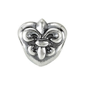 Sterling Silver 10mm Fleur-de-Lis Bead Sterling Silver 10mm Fleur-de-Lis Bead