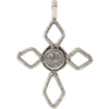 Sterling Silver Ancient Roman Glass Cross Pendant
