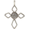 Sterling Silver Ancient Roman Glass Cross Pendant Sterling Silver Ancient Roman Glass Cross Pendant