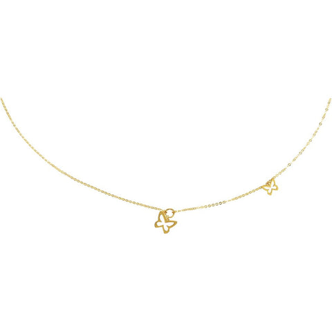 14k Yellow Gold Butterfly Necklace 14k Yellow Gold Butterfly Necklace