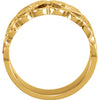 14k Yellow Gold 10mm Ladies Heart Design Duo Band, Size 7 14k Yellow Gold 10mm Ladies Heart Design Duo Band, Size 7