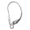 Platinum Lever Back Earring with Open Ring Platinum Lever Back Earring with Open Ring