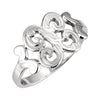 Initial Ring with Initial 'X' in 14k White Gold ( Size 6 ) Initial Ring with Initial 'X' in 14k White Gold ( Size 6 )