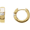 14K Yellow Gold 1/5 CTW Diamond Hoop Earrings 14K Yellow Gold 1/5 CTW Diamond Hoop Earrings