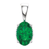 14K White Gold Chatham« Created Emerald Pendant