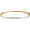 2 1/8 CTTW Two-Tone Diamond Bangle Bracelet in 14K Yellow and White Gold