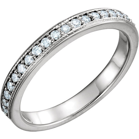 14k White Gold 1/3 CTW Diamond Anniversary Band, Size 7 14k White Gold 1/3 CTW Diamond Anniversary Band, Size 7
