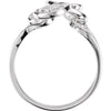 14k White Gold Freeform Ring, Size 6 14k White Gold Freeform Ring, Size 6