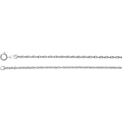 14k White Gold 1.5mm Rope 18" Chain 14k White Gold 1.5mm Rope 18" Chain
