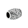 Sterling Silver 12.35x9.3mm Floral-Inspired Slider Bead Sterling Silver 12.35x9.3mm Floral-Inspired Slider Bead