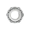 Sterling Silver 12.35x9.3mm Floral-Inspired Slider Bead Sterling Silver 12.35x9.3mm Floral-Inspired Slider Bead