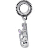 Sterling Silver 13x12.5mm Kera Slippers Charm Sterling Silver 13x12.5mm Kera Slippers Charm