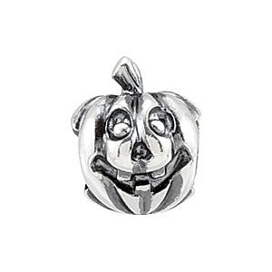 Sterling Silver 10.7x8.7mm Jack-O-Lantern Bead Sterling Silver 10.7x8.7mm Jack-O-Lantern Bead