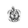 Sterling Silver 10.7x8.7mm Jack-O-Lantern Bead Sterling Silver 10.7x8.7mm Jack-O-Lantern Bead