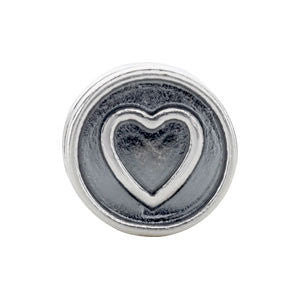 Sterling Silver 10.5x7.25mm Heart Cylinder Bead Sterling Silver 10.5x7.25mm Heart Cylinder Bead