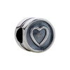 Sterling Silver 10.5x7.25mm Heart Cylinder Bead Sterling Silver 10.5x7.25mm Heart Cylinder Bead