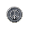 Sterling Silver 10.5x7mm Peace Sign Cylinder Bead Sterling Silver 10.5x7mm Peace Sign Cylinder Bead