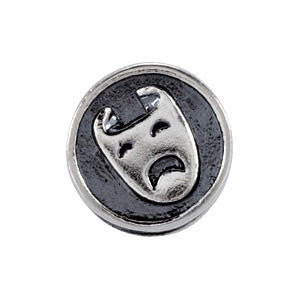 Sterling Silver 10.6mm Comedy/Tragedy Bead Sterling Silver 10.6mm Comedy/Tragedy Bead