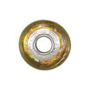 Sterling Silver 10x15mm Bella Viaggio Yellow Glass Bead with Aventurine Sterling Silver 10x15mm Bella Viaggio Yellow Glass Bead with Aventurine