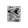 Sterling Silver 9.4x8.15mm Bead with Hearts Sterling Silver 9.4x8.15mm Bead with Hearts