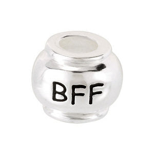 Sterling Silver 10mm BFF Bead Sterling Silver 10mm BFF Bead