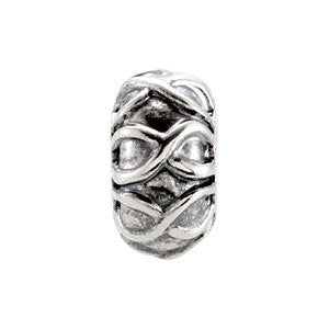 Sterling Silver 11.25x6.5mm Decorative Bead Sterling Silver 11.25x6.5mm Decorative Bead