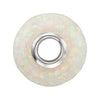 Sterling Silver 14x7mm White Created Mosaic Opal Bead Sterling Silver 14x7mm White Created Mosaic Opal Bead