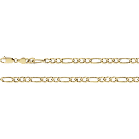 14k Yellow Gold 4.75mm Hollow Figaro 7" Chain 14k Yellow Gold 4.75mm Hollow Figaro 7" Chain