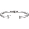 Sterling Silver 6mm Hinged Bangle Bracelet Sterling Silver 6mm Hinged Bangle Bracelet