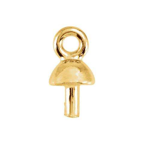 14k Yellow Gold 3.4mm Pearl Dangle 14k Yellow Gold 3.4mm Pearl Dangle