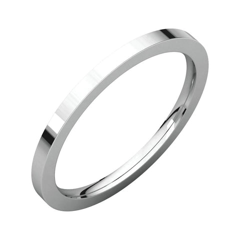 14k White Gold 1.5mm Flat Comfort Fit Band, Size 6 14k White Gold 1.5mm Flat Comfort Fit Band, Size 6