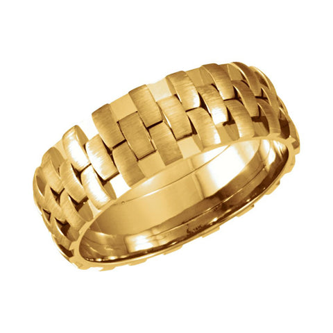 14k Yellow Gold 8mm Pierced Band Size 11.5 14k Yellow Gold 8mm Pierced Band Size 11.5