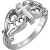 Cross Ring in 14k White Gold ( Size 6 ) Cross Ring in 14k White Gold ( Size 6 )