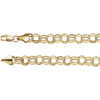14K Yellow Gold 7.9mm Double Link Charm 8-Inch Bracelet 14K Yellow Gold 7.9mm Double Link Charm 8-Inch Bracelet