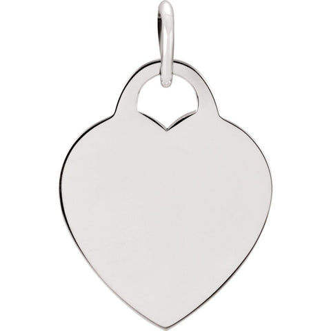Sterling Silver 26.83x20.51mm Heart Charm Sterling Silver 26.83x20.51mm Heart Charm
