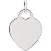Heart Shaped Charm in Sterling Silver