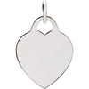 Heart Shaped Charm in Sterling Silver Heart Shaped Charm in Sterling Silver
