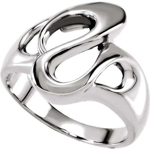 14k White Gold Fashion Ring, Size 6 14k White Gold Fashion Ring, Size 6